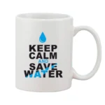 White Printed Ceramic Coffee Mug 11oz