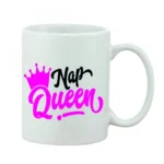 White Printed Ceramic Coffee Mug 11oz