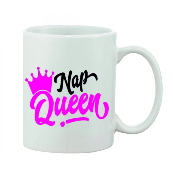 White Printed Ceramic Coffee Mug 11oz