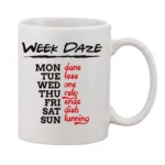 White Printed Ceramic Coffee Mug