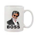 White Printed Ceramic Coffee Mug