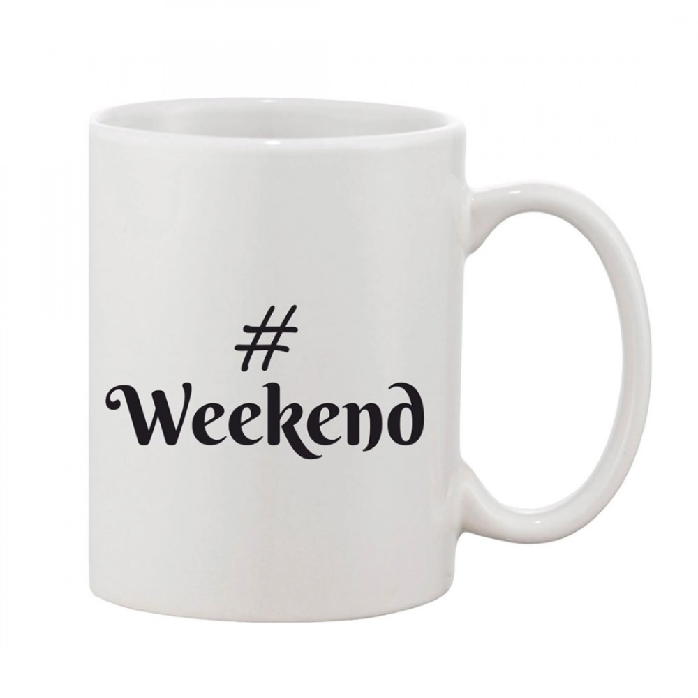 White 11oz Printed Ceramic Coffee Mug