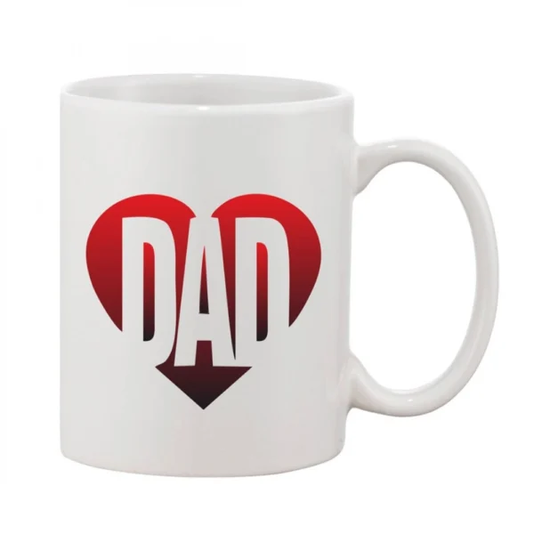 White 11oz Printed Ceramic Coffee Mug