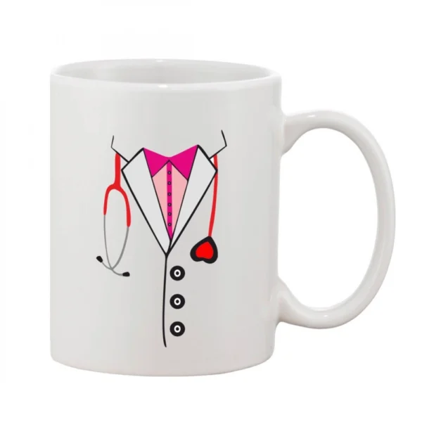 White 11oz Printed Ceramic Coffee Mug