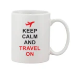 White Printed Ceramic Coffee Mug 11oz