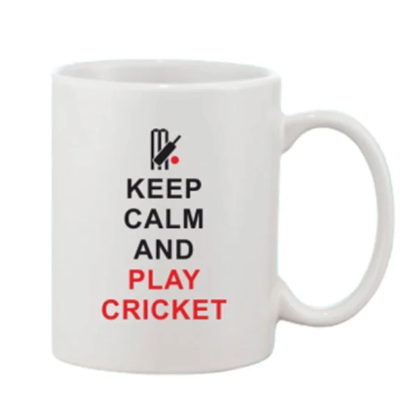 White Printed Ceramic Coffee Mug 11oz