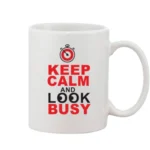 White Printed Ceramic Coffee Mug 11oz