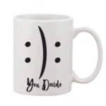 White Ceramic Printed Coffee Mug