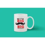 Generic Printed Ceramic Coffee Mug - 1 Pieces, White, 11oz - Image 2