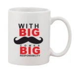 White Printed Ceramic Coffee Mug