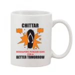 White Printed Ceramic Coffee Mug