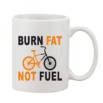 White Printed Ceramic Coffee Mug