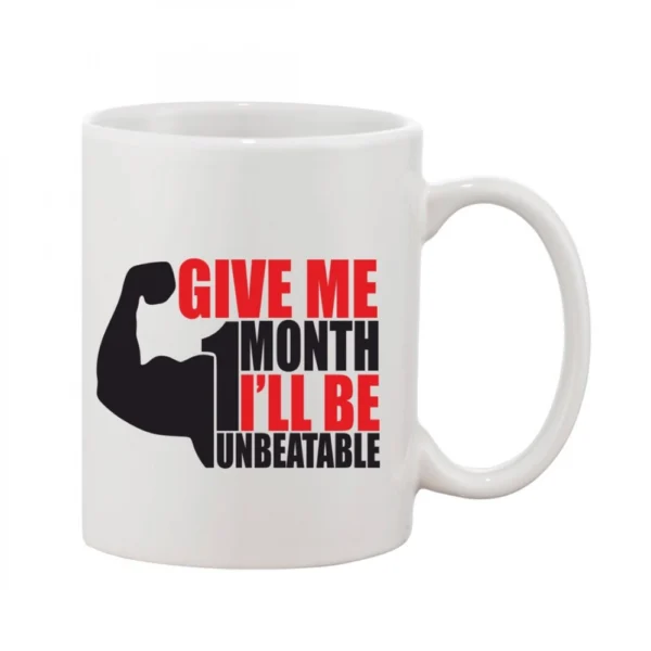 Elegant White Printed Ceramic Coffee Mug 11oz