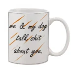 White Printed Ceramic Coffee Mug 11oz