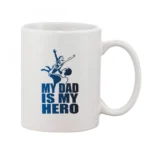 White Printed Ceramic Coffee Mug 11oz