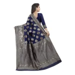 Generic Women's Kota Banarasi Silk Saree with Blouse (NavyBlue,5-6 mtrs) - Image 2
