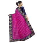 Generic Women's Panetar Silk Saree with Blouse (Pink,5-6 mtrs) - Image 2