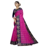 Generic Women's Panetar Silk Saree with Blouse (Pink,5-6 mtrs) - Image 4