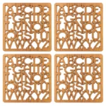 Wooden Coasters for Tea Coffee (Set of 4) - Image 3
