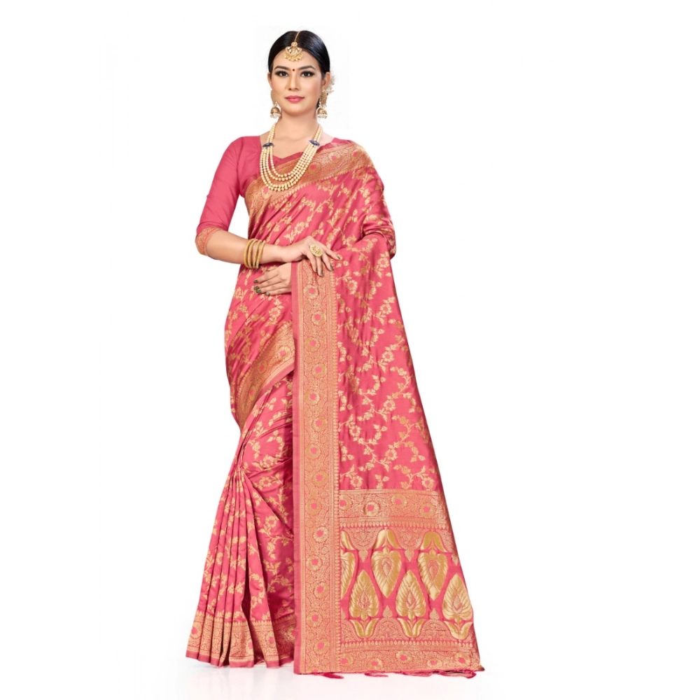 50443398511_ed536288df_o_d-1000x1000-1.webp Peach Banarasi Silk Saree for Women