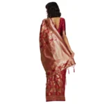 Generic Women's Banarasi Silk Saree (Red, 5-6mtrs) - Image 2
