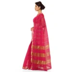 Generic Women's Kota Doria Cotton Saree With Blouse (Rani,6-3 Mtrs) - Image 2
