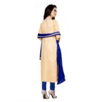 Generic Women's Cotton Unstitched Salwar Suit-Material With Dupatta (Beige,2.3 Mtrs) - Image 3