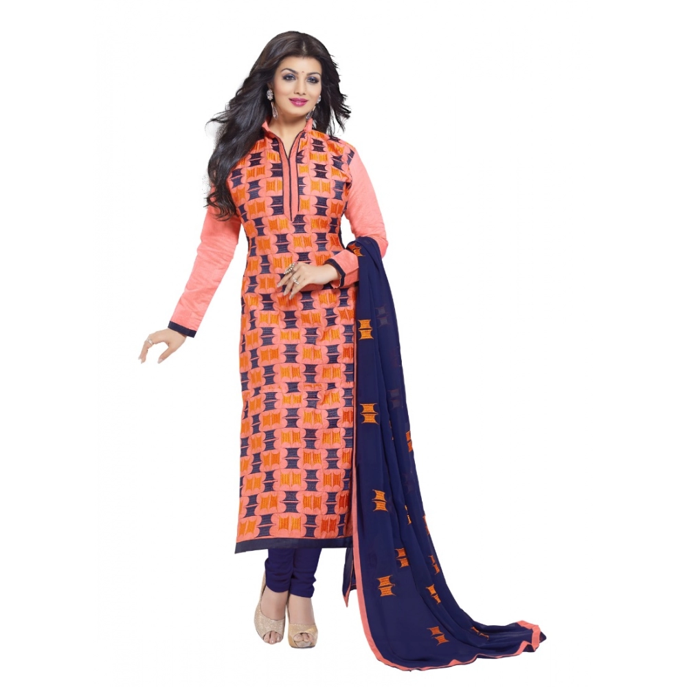 50992574252_dc0360c11a_o_d-1000x1000-1.webp Orange Chanderi Unstitched Salwar Suit Material for Women