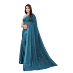 Generic Women's Georgette Silk Saree(Rama ,5-6Mtrs) - Image 4