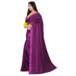 Generic Women's Georgette Silk Saree(Wine ,5-6Mtrs) - Image 4