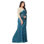 Generic Women's Georgette Silk Saree(Rama ,5-6Mtrs) - Image 3