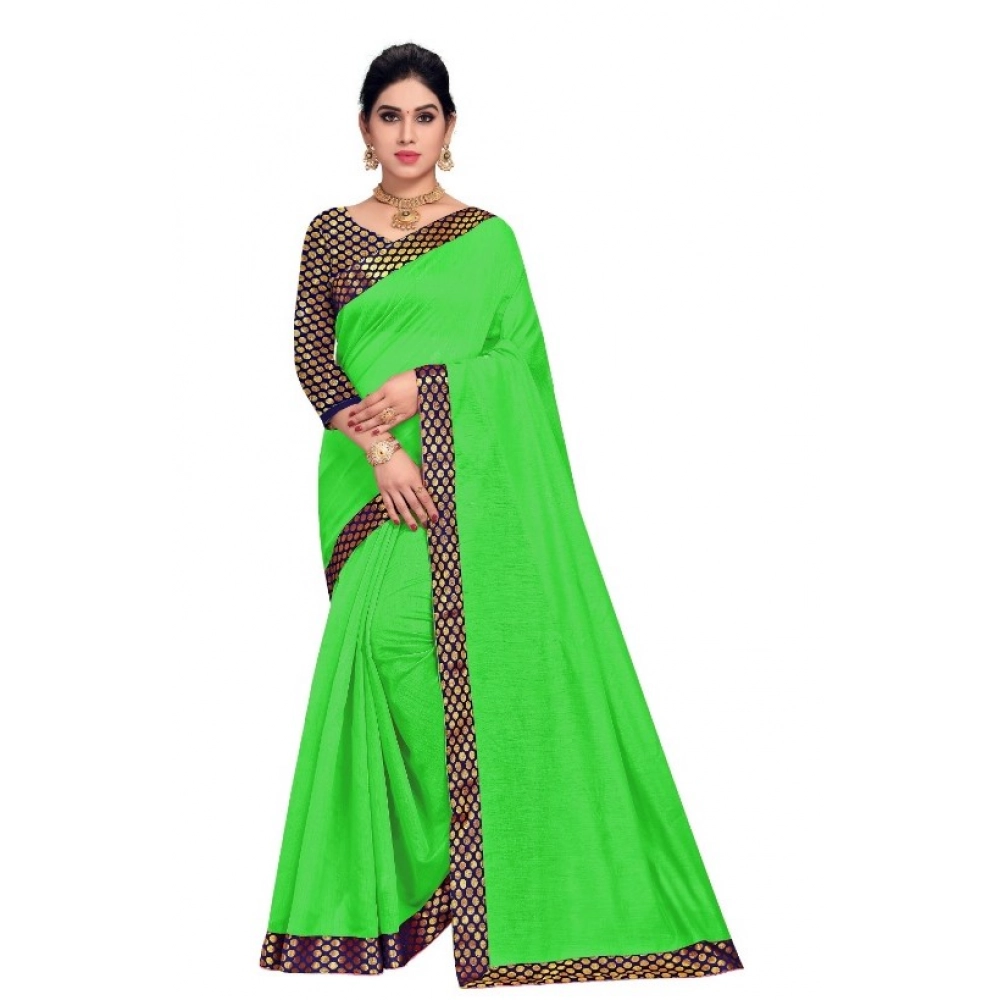 51341550295_0cbae26c1c_o_d-1000x1000-1.webp Green Chanderi Cotton Saree with Lace Border