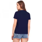 Generic Women's Cotton Western Wear T-Shirt (Blue) - Image 2