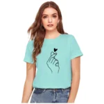 Green Cotton Women's T-Shirt