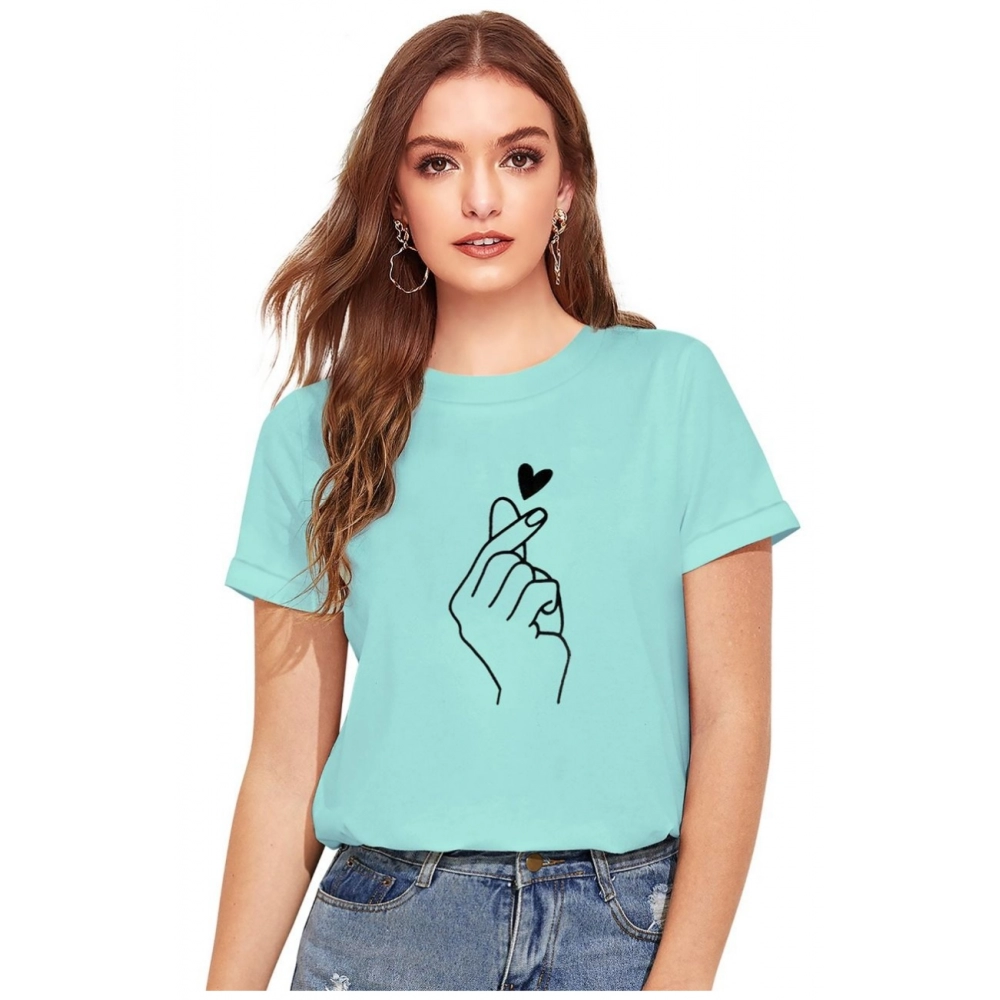 Green Cotton Women's T-Shirt