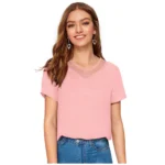 Peach Polyester Women's T-Shirt