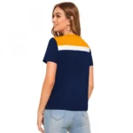 Women's Yellow Knit Tee - Angle 2
