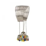 Oxidized Silver Jhumka Bangle Bracelet - Ethnic Indian Jewelry - Front View by Nari Haat, Indian ethnic wear, women c...