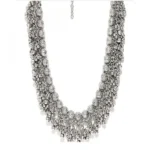 Elegant German Silver Ghungroo Beaded Choker Necklace - Silver Tone - Front View by Nari Haat, Indian ethnic wear, wo...