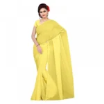 Lemon Yellow Georgette Saree