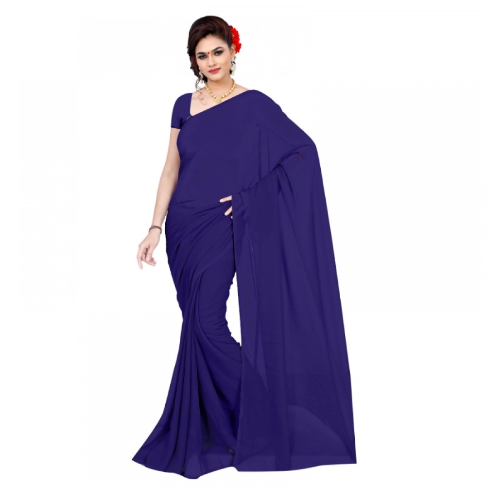 51404672785_087a378a9c_o_d-1000x1000-1.webp Navy Blue Georgette Plain Saree with Blouse
