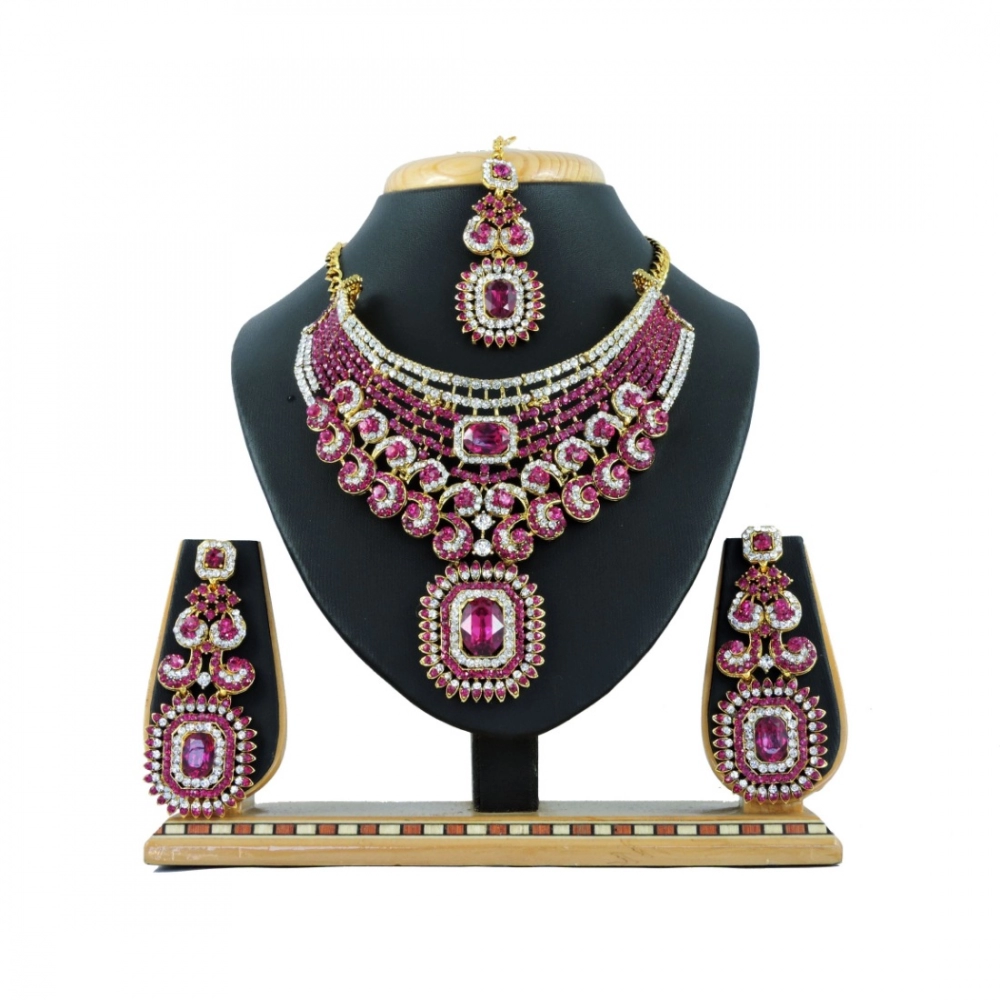 51435768278_883d6367c0_o_d-1000x1000-1.webp Elegant Women's Pink Alloy Necklace & Earring Set - With Dupatta by Nari Haat, Indian ethnic wear, women clothing, de...