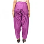 Women's Violet Cotton Patiala - Angle 4