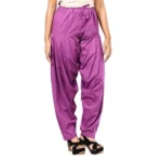Women's Violet Cotton Patiala
