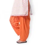 Orange Cotton Patiyala - Angle 4