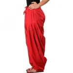 Red Cotton Patiala Salwar - Angle 4