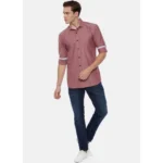Generic Men's Cotton Slim Fit Casual Shirt (Material: Cotton, (Color:Red) - Image 4