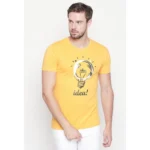 Generic Men's Cotton Slim Fit Half Sleeve T-Shirt (Material: Cotton, (Color:Yellow) - Image 7