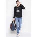 Generic Men's Cotton Slim Fit Full Sleeve T-Shirt (Material: Cotton, (Color:Black) - Image 5