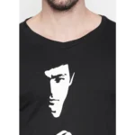 Generic Men's Cotton Slim Fit Full Sleeve T-Shirt (Material: Cotton, (Color:Black) - Image 2